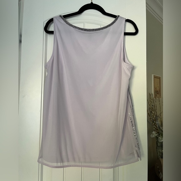 White House Black MarketLilac Beaded Embelished Tank - Picture 7 of 16